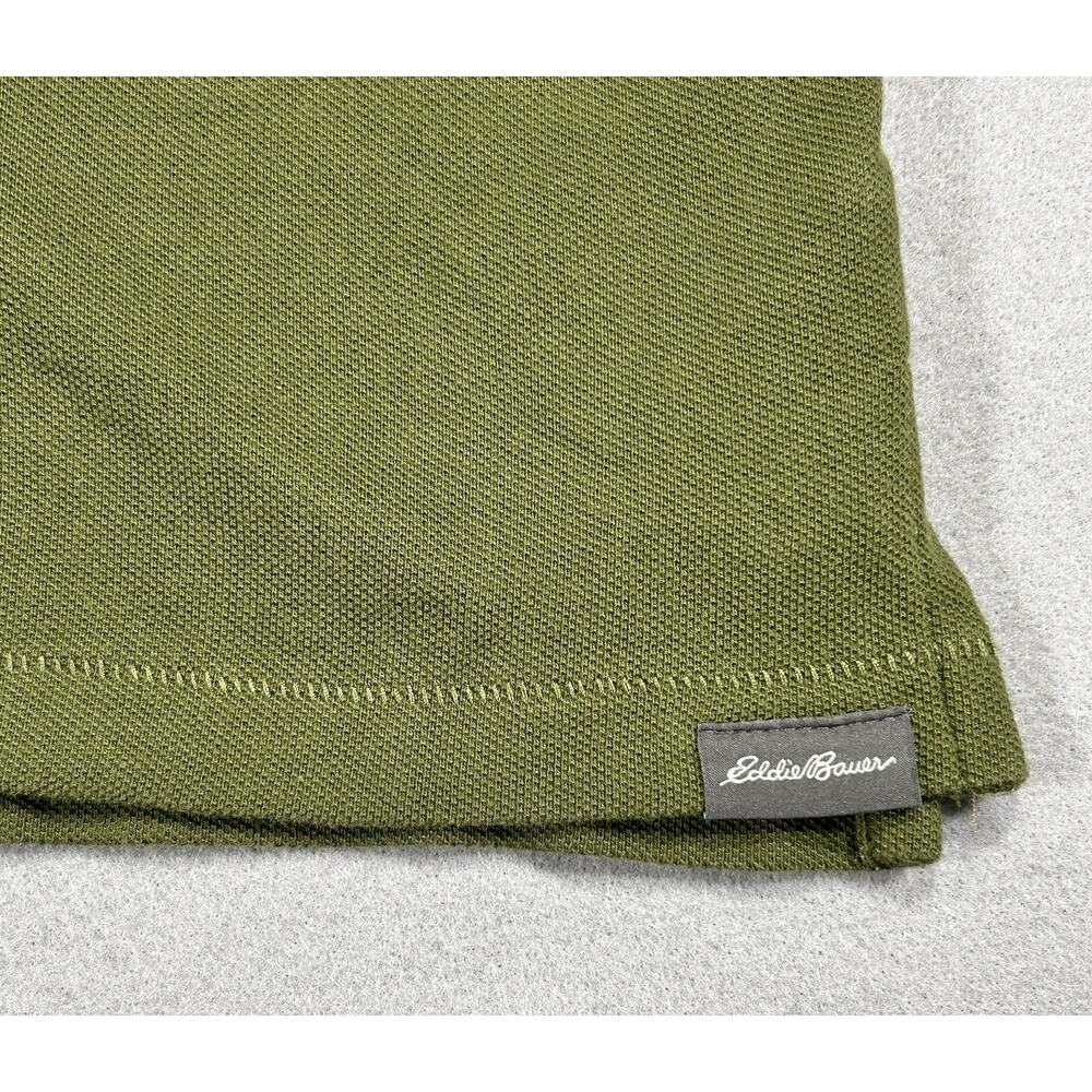 Eddie Baurer Men T2XL Short Sleeve 100% Cotton Olive Army Green Polo Golf Shirt - Picture 4 of 10